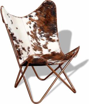 vidaXL Sessel Butterfly-Sessel Braun und Weiß