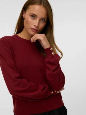 Vero Moda Strickpullover "VMHOLLYKARIS LS O-NECK PULLOVER BOO"
