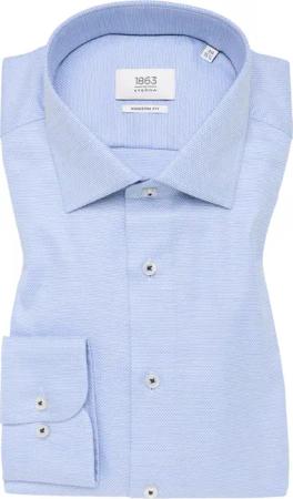 MODERN FIT Hemd in hellblau strukturiert
