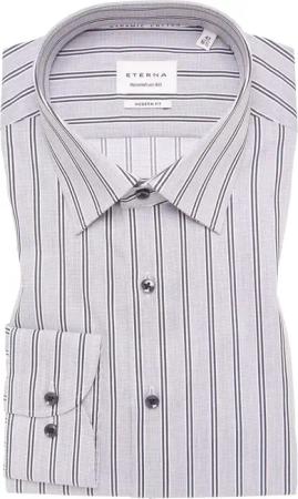 MODERN FIT Hemd in schwarz gestreift