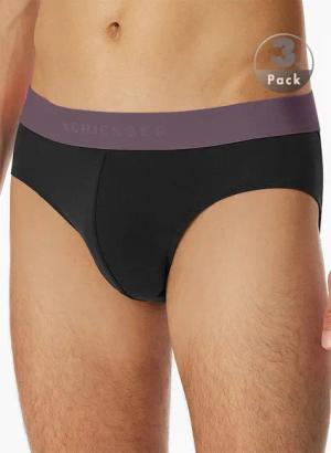 Schiesser Herren Slips schwarz Baumwolle & Mix unifarben