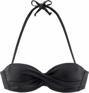 S.OLIVER Bandeau-Bikini-Top Damen schwarz Gr.36 Cup B