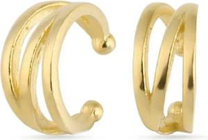 Einzelstück Ohrklemme Earcuff TRIPLE TWISTED Gold