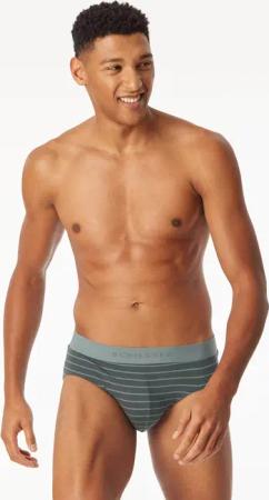 Rio-Slips 3er-Pack Organic Cotton Webgummibund uni/gestreift mehrfarbig - 95/5 8