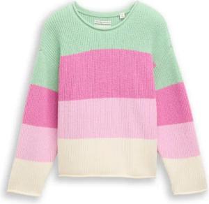 TOM TAILOR Mädchen Cropped Strickpullover, grün, Uni, Gr. 92/98