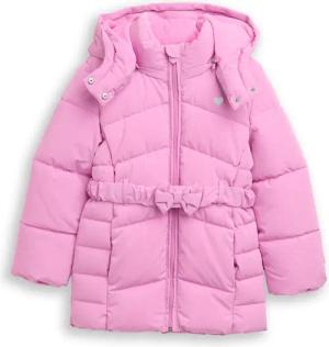 TOM TAILOR Mädchen Puffer-Mantel mit Gürtel, rosa, Uni, Gr. 116/122
