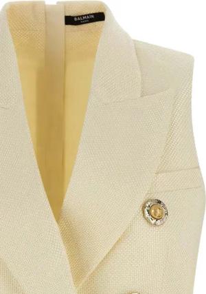 Balmain - 'Gold And Gold Coin' Vest - Größe 36 - beige
