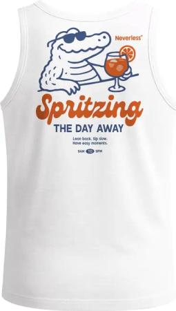 Neverless Tanktop Herren Tank-Top Backprint Spritzing