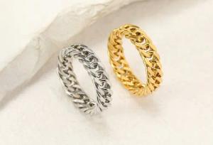 Eyecatcher Fingerring Panzerketten Ring Gold oder