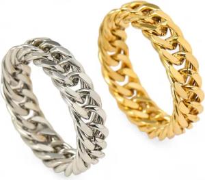 Eyecatcher Fingerring Panzerketten Ring Gold oder