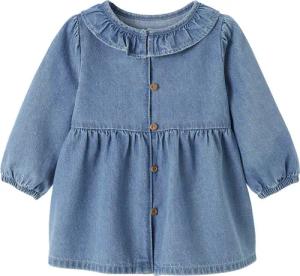 vertbaudet Minikleid Mädchen Baby Jeanskleid