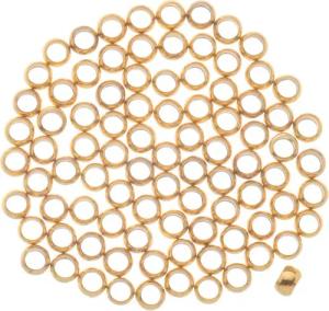 Glorex Bastelperlen Glorex Quetschperlen goldfarben 35