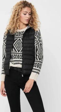 ONLY Steppweste "ONLNEWTAHOE HOOD WAISTCOAT OTW NOOS", mit Kaputze