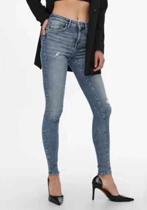 ONLY Skinny-fit-Jeans "ONLPOWER LIFE MID PUSH", mit Ripped-Details