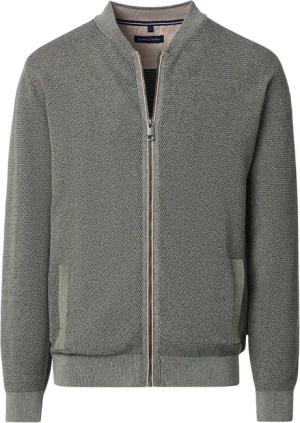Casa Moda Strickjacke Zip Structure Grün - Größe 5XL