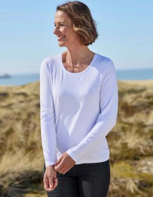 Viskose-Shirt Langarm