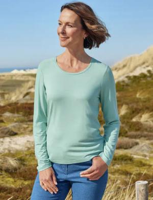 Viskose-Shirt Langarm