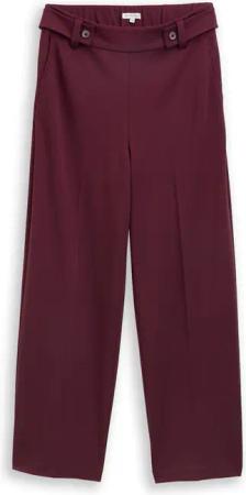 TOM TAILOR Damen Cropped TTMIA Straight Hose, rot, Uni, Gr. 42/28