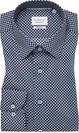 MODERN FIT Hemd in navy bedruckt