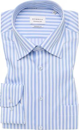 COMFORT FIT Hemd in hellblau gestreift