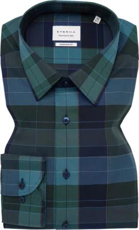 MODERN FIT Hemd in dunkelblau kariert