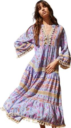 Charis Moda Sommerkleid Langes Kleid im