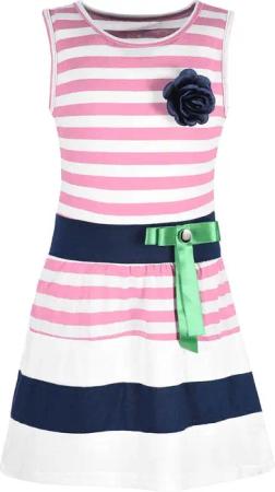 KMISSO Jerseykleid Mädchen Sommer Kleid gestreift