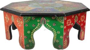 Guru-Shop Couchtisch Bemalter kleiner Tisch, Minitisch,