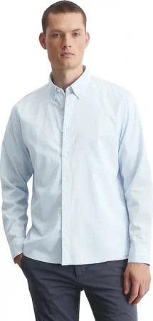 Marc OPolo Langarmhemd, regular fit aus Bio-Baumwolle, Button-down-Kragen, mit Struktur