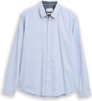 TOM TAILOR Herren Slim Fit Hemd mit Struktur, blau, Meliert, Gr. L