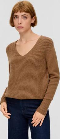 s.Oliver Strickpullover Strickpullover mit V-Ausschnitt