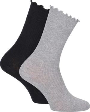 Tamaris Basicsocken mit Rüschen-Abschlussbund (Set, 2-Paar,