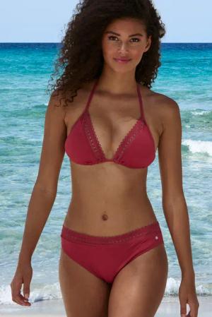 S.OLIVER Triangel-Bikini-Top Damen rostrot Gr.42 Cup C/D