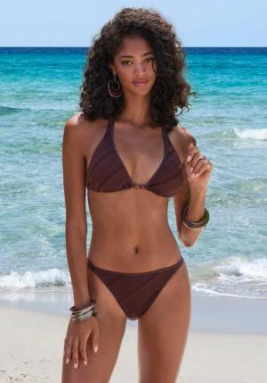 S.OLIVER Triangel-Bikini Damen braun Gr.42 Cup C/D