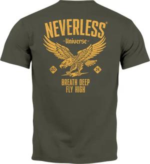 Neverless Print-Shirt Herren T-Shirt Backprint Herren