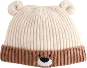 Next Beanie Baby-Rippstrickmütze mit Bärengesicht (1-St)