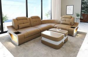 Sofa Dreams Ecksofa Ledersofa Elena Mini