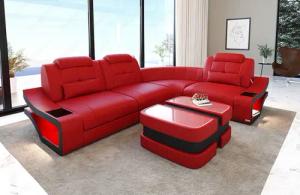 Sofa Dreams Ecksofa Ledersofa Elena Mini