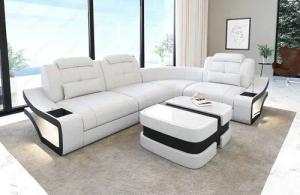 Sofa Dreams Ecksofa Ledersofa Elena Mini