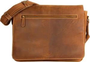 ALMADIH Laptoptasche 17 Zoll Leder Umhängetasche
