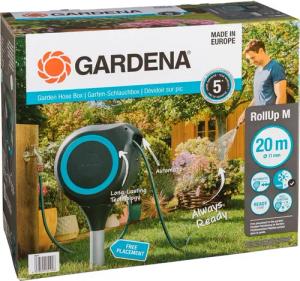 GARDENA Gartenschlauch Garten-Schlauchbox RollUp M (türkis)