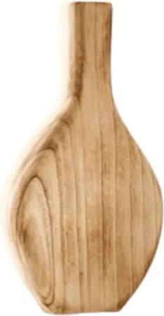 Home-trends24.de Dekovase Holz Flach Blumenvase Trockenblumen