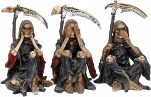 Horror-Shop Dekofigur 3er Set Sensenmann Figuren