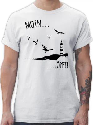 Shirtracer T-Shirt Moin...Löppt! - schwarz Sprüche