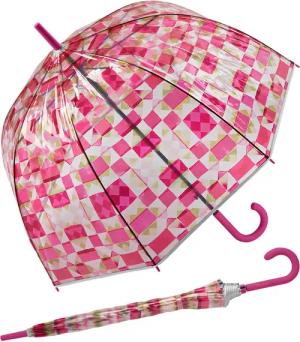 Esprit Stockregenschirm Automatik-Glockenschirm Kaleidoscope transparent, farbenfroh