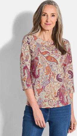 GOLDNER Print-Shirt Bequemes Shirt aus Baumwoll-Jersey