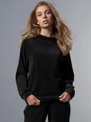 Trigema Sweatshirt "TRIGEMA Nicki Pullover mit Kordelzug"