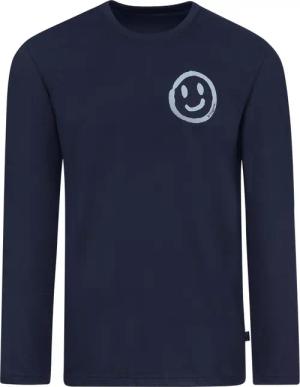 Trigema Schlafanzug "TRIGEMA Schlafanzug Oberteil Langarm mit Smiley-Print", (1 tlg.)