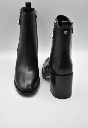 Michael Kors Stiefel - Laced Ankle Boots With Zipper Detail And Stiletto - Gr. 8_5 - in Schwarz - für Damen