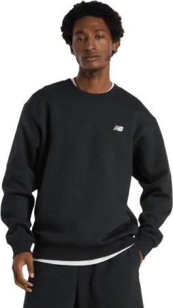 New Balance Linear Graphic Crew Herren Sweatshirts - Schwarz - Größe S - Baumwoll-Jersey